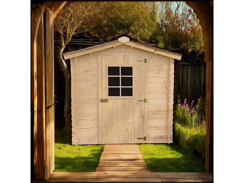 Habrita Abri madriers massifs 3.08 m² sans plancher - al2020.02n