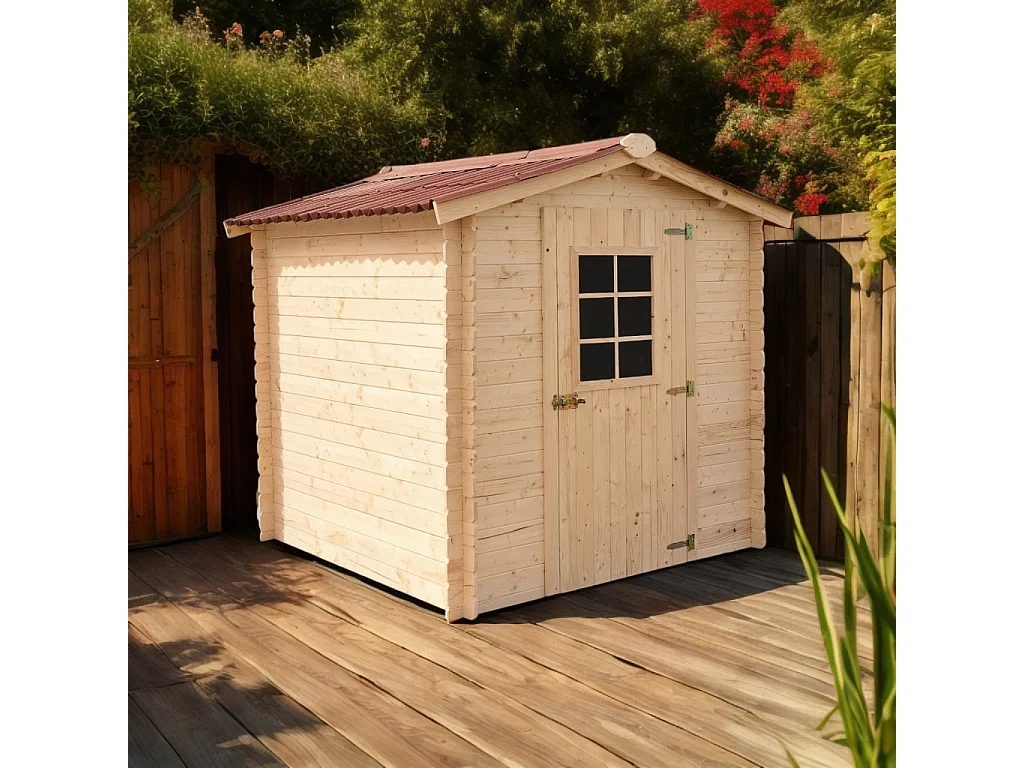 Habrita Abri madriers massifs 3.08 m² sans plancher - al2020.02n