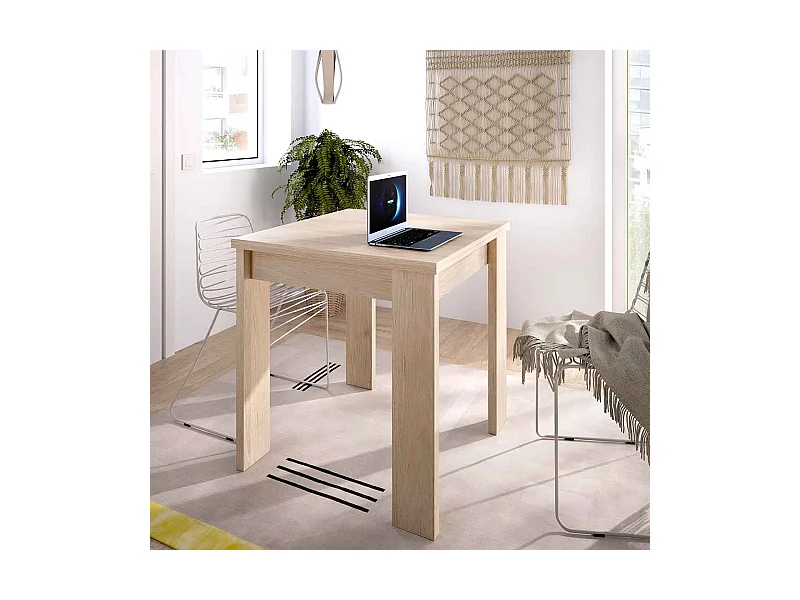 Mesa auxiliar extensible Bok natural 79,2x67,1-134x67,1 cm