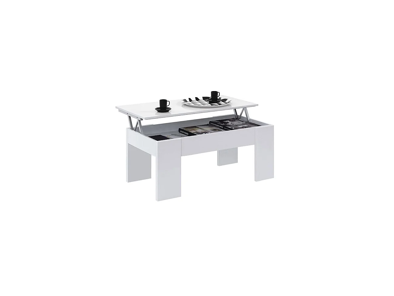 Mesa de centro de baixo custo Blanco Artik (Blanco Mate)