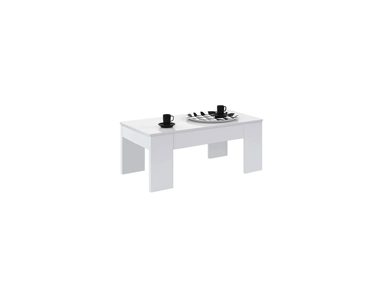 Mesa de centro de baixo custo Blanco Artik (Blanco Mate)