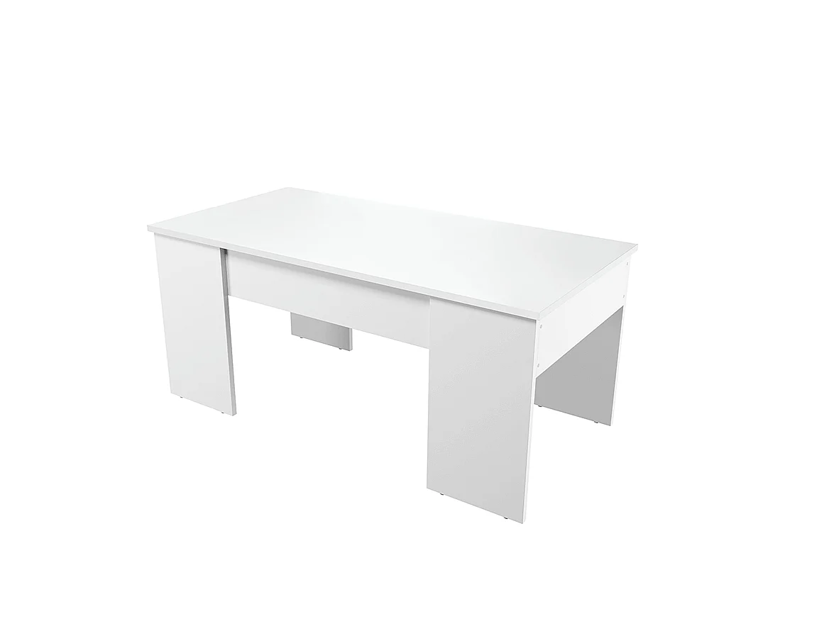 Mesa de centro elevável Artik branca (mate) 45-56x100x50 cm