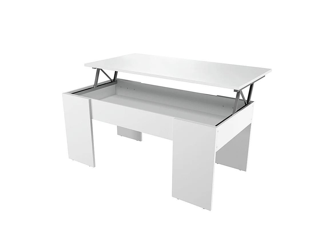 Mesa de centro elevável Artik branca (mate) 45-56x100x50 cm