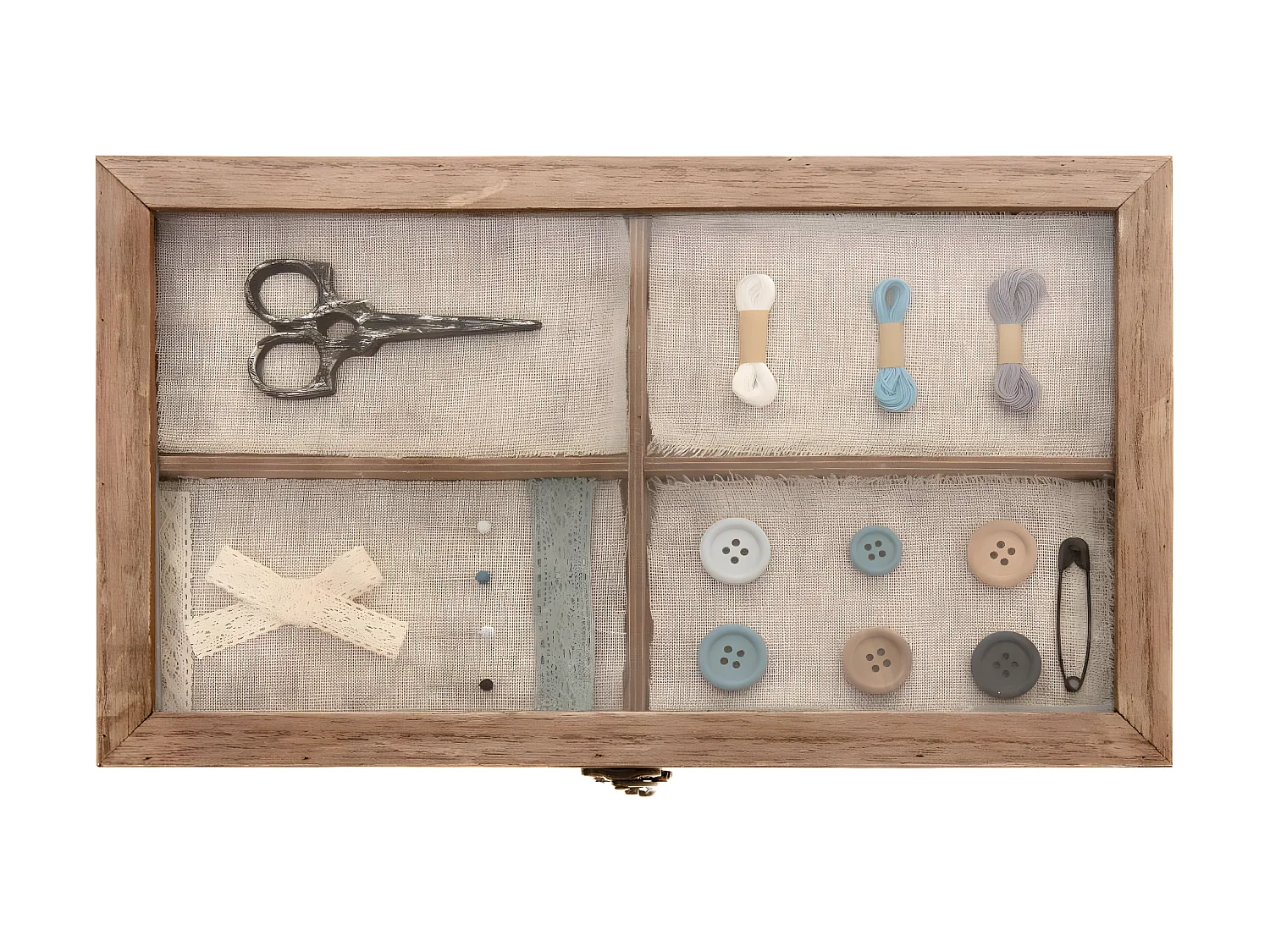 Nähkasten aus Holz 30 x 10 x 20 cm