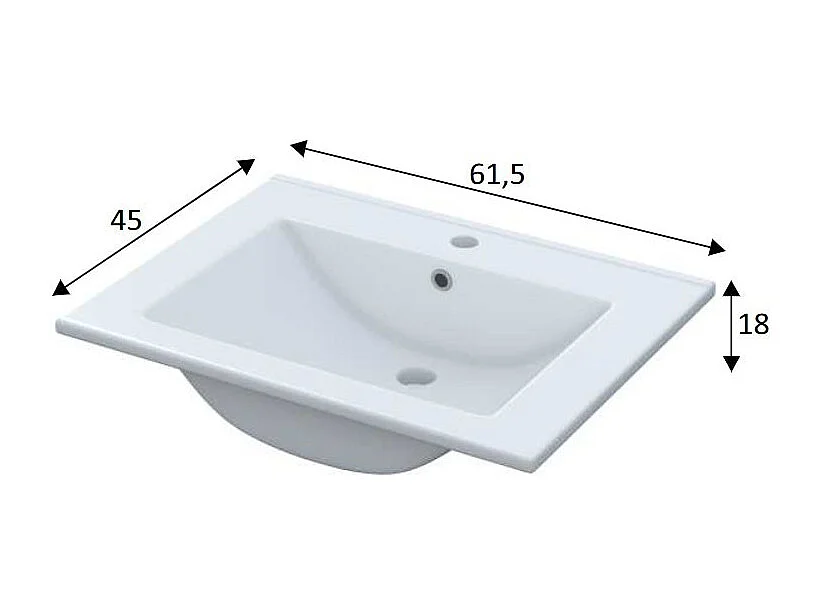 Lavabo cerámico - 60x45 cm