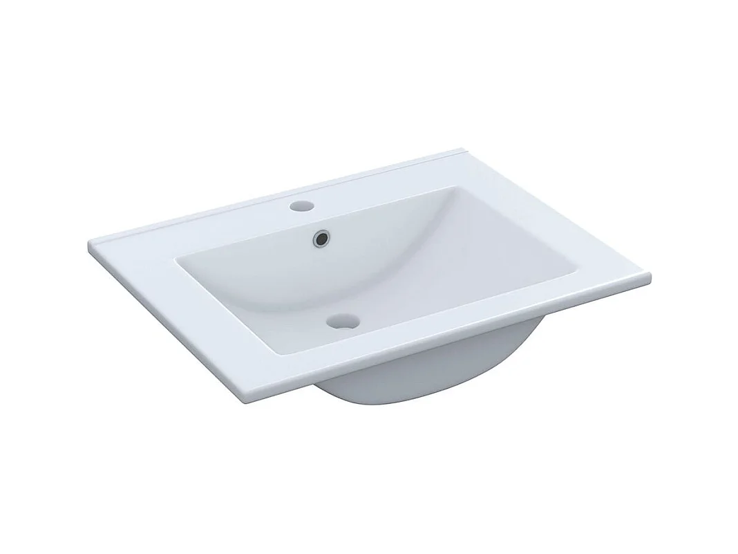 Lavabo en céramique 50 x 40 cm - Blanc