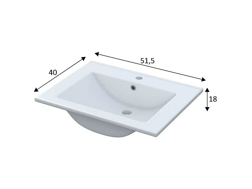 Lavabo cerámico - 50x40 cm