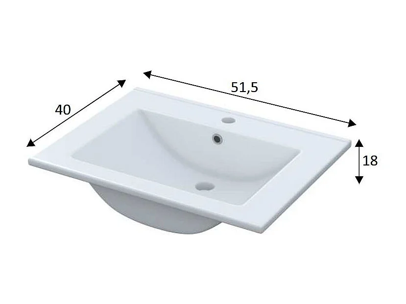 Lavabo cerámico - 50x40 cm