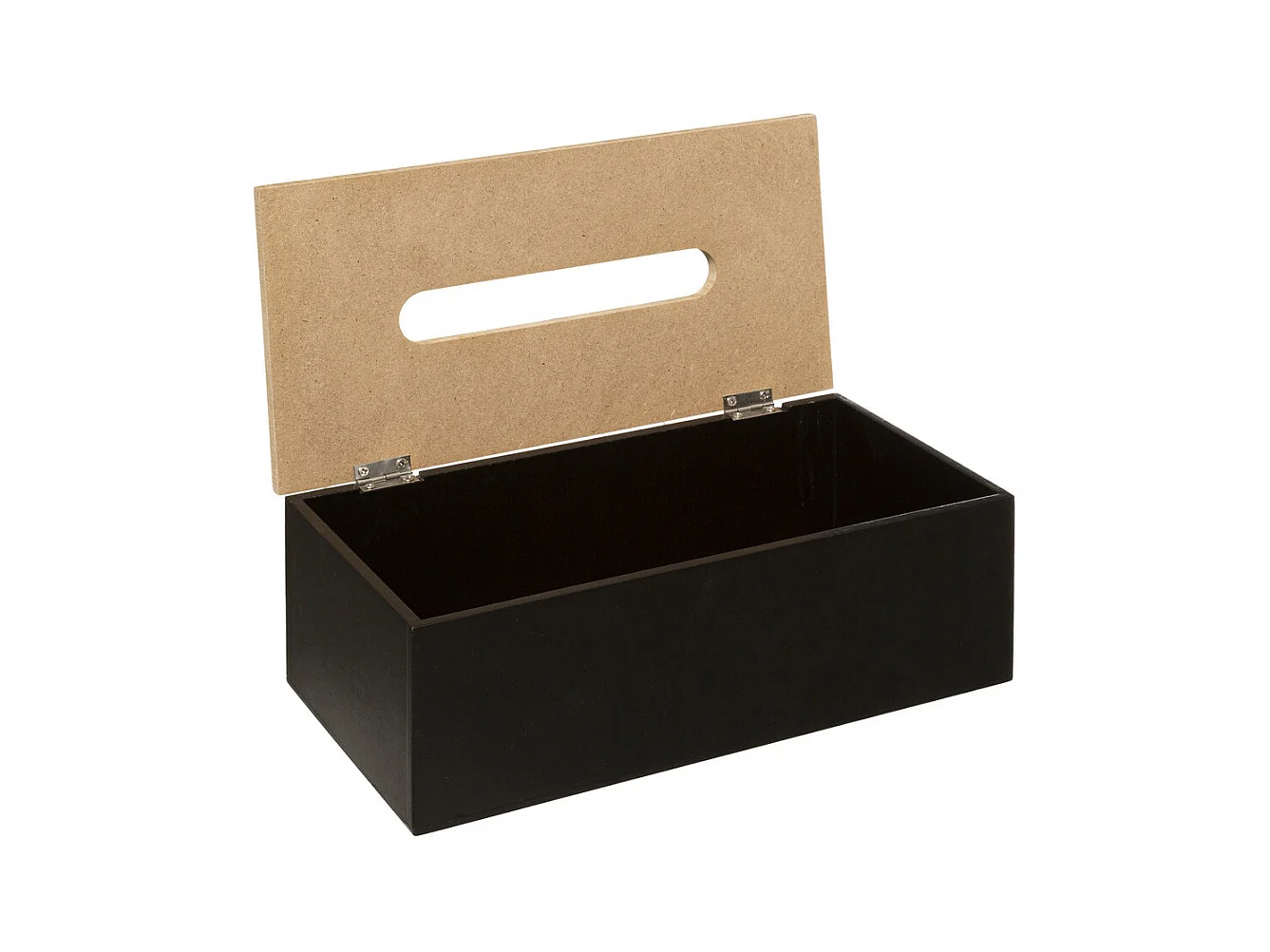 Boîte à Mouchoirs en bois Noir charbon