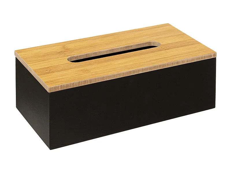 Boîte à Mouchoirs en bois Noir charbon