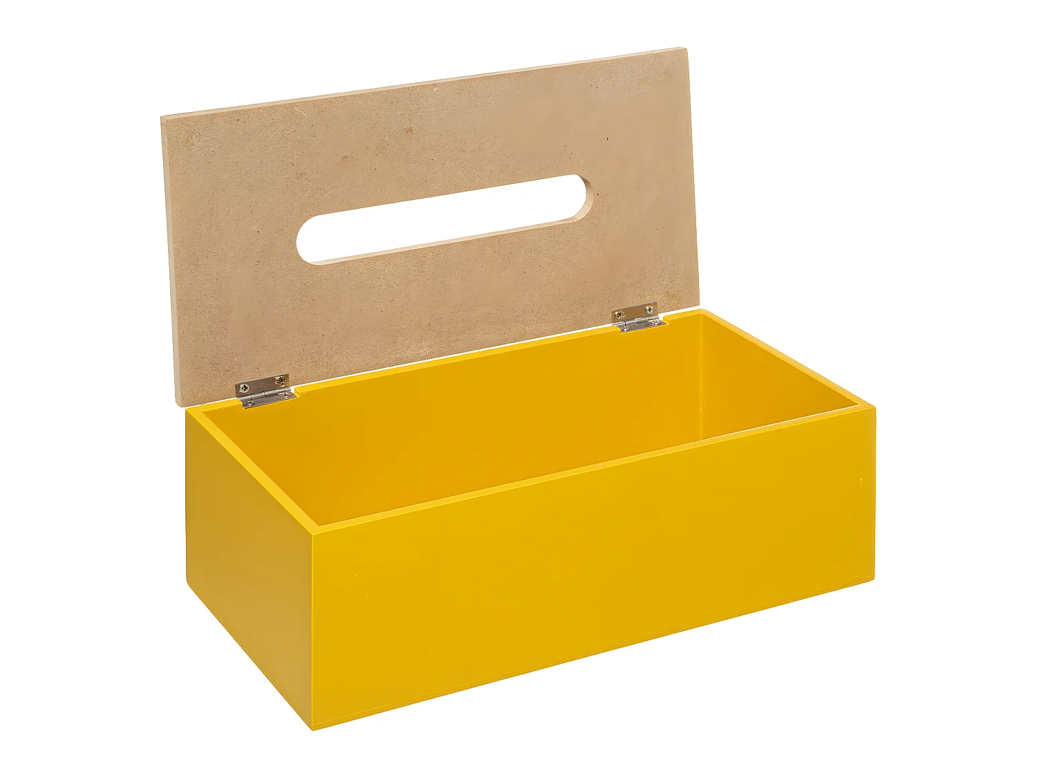 Boîte à Mouchoirs en bois Jaune moutarde