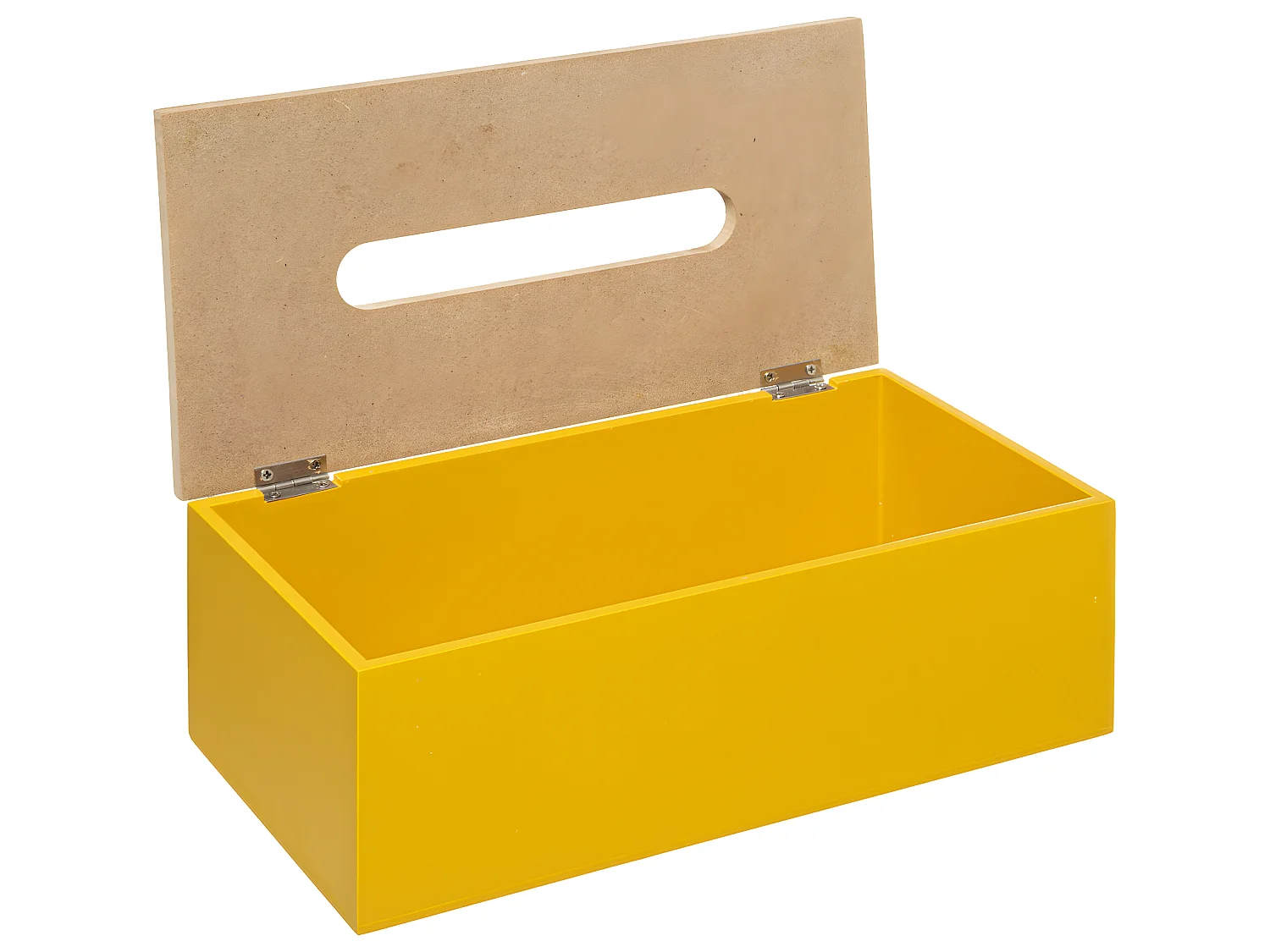 Boîte à Mouchoirs en bois Jaune moutarde