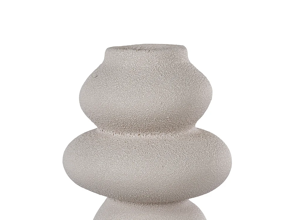 Nosara - Vase de forme organique en grès H26,5cm - Ivoire