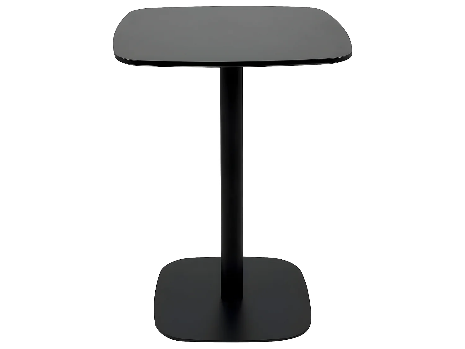 Mesa bistró de cocina, altura 75 cm, tablero de 60x60 cm, para 1-2 personas, base de metal SILA (negro)