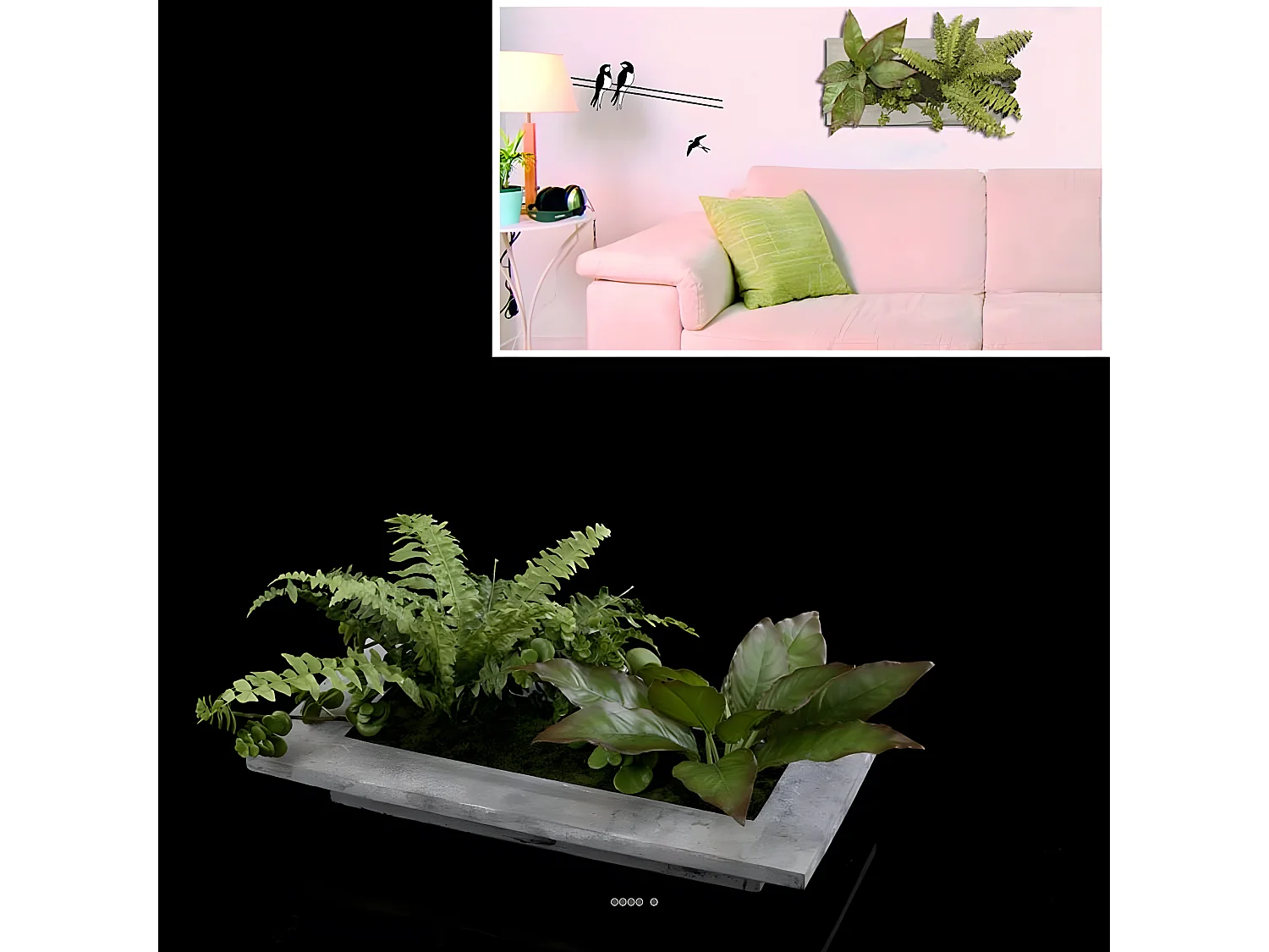 Tableau Cadre vegetal Folle Nature L 45 x 20 x H 5,50 cm