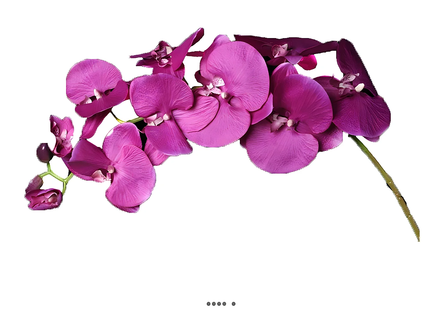 Orchidée Lisa factice Rose intense H98cm 8 fleurons 4 boutons qualité - couleur: Rose soutenu
