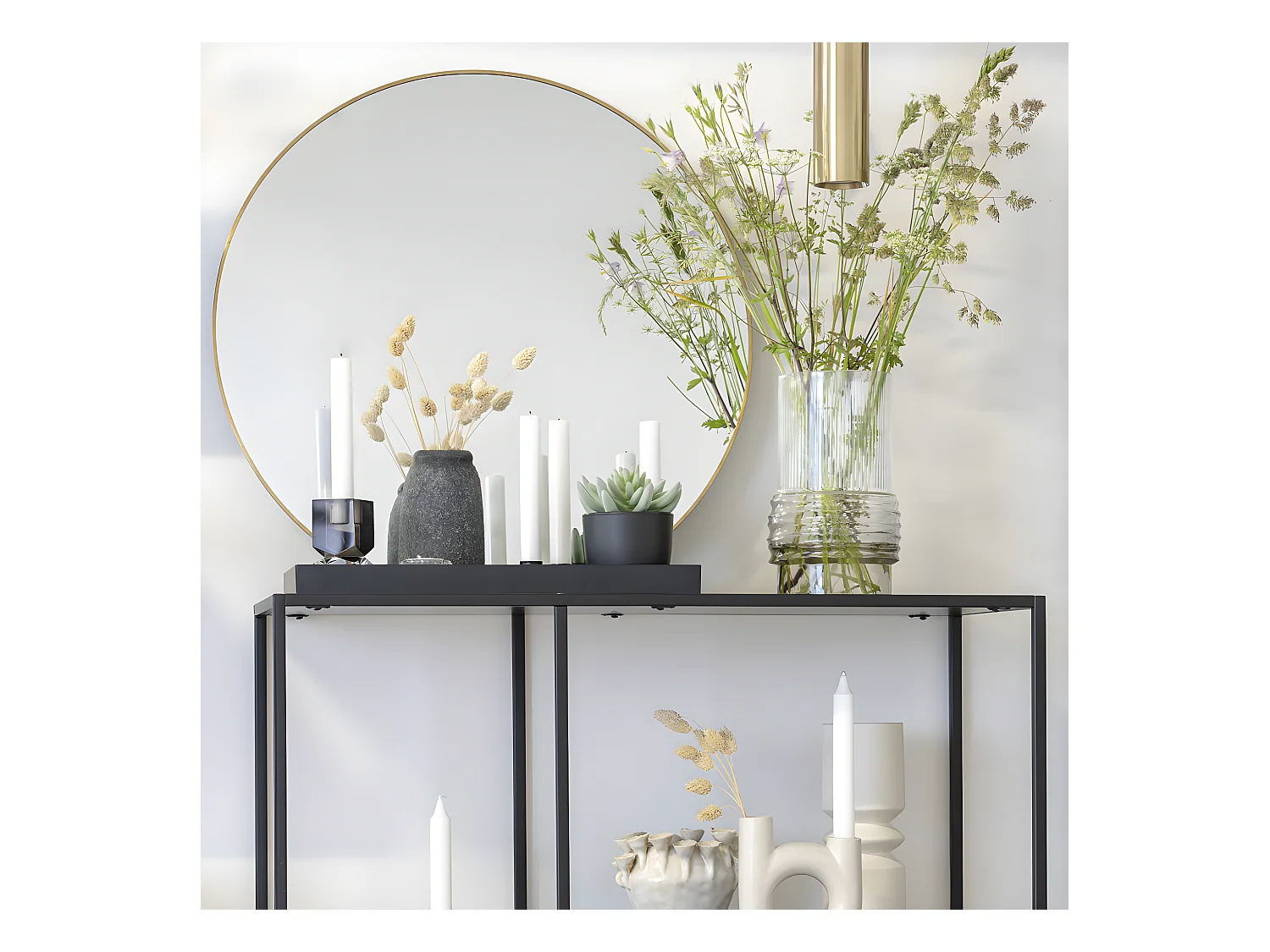 Velas - Lot de 3 vases en terre cuite à effet vieilli : Couleur - Gris foncé