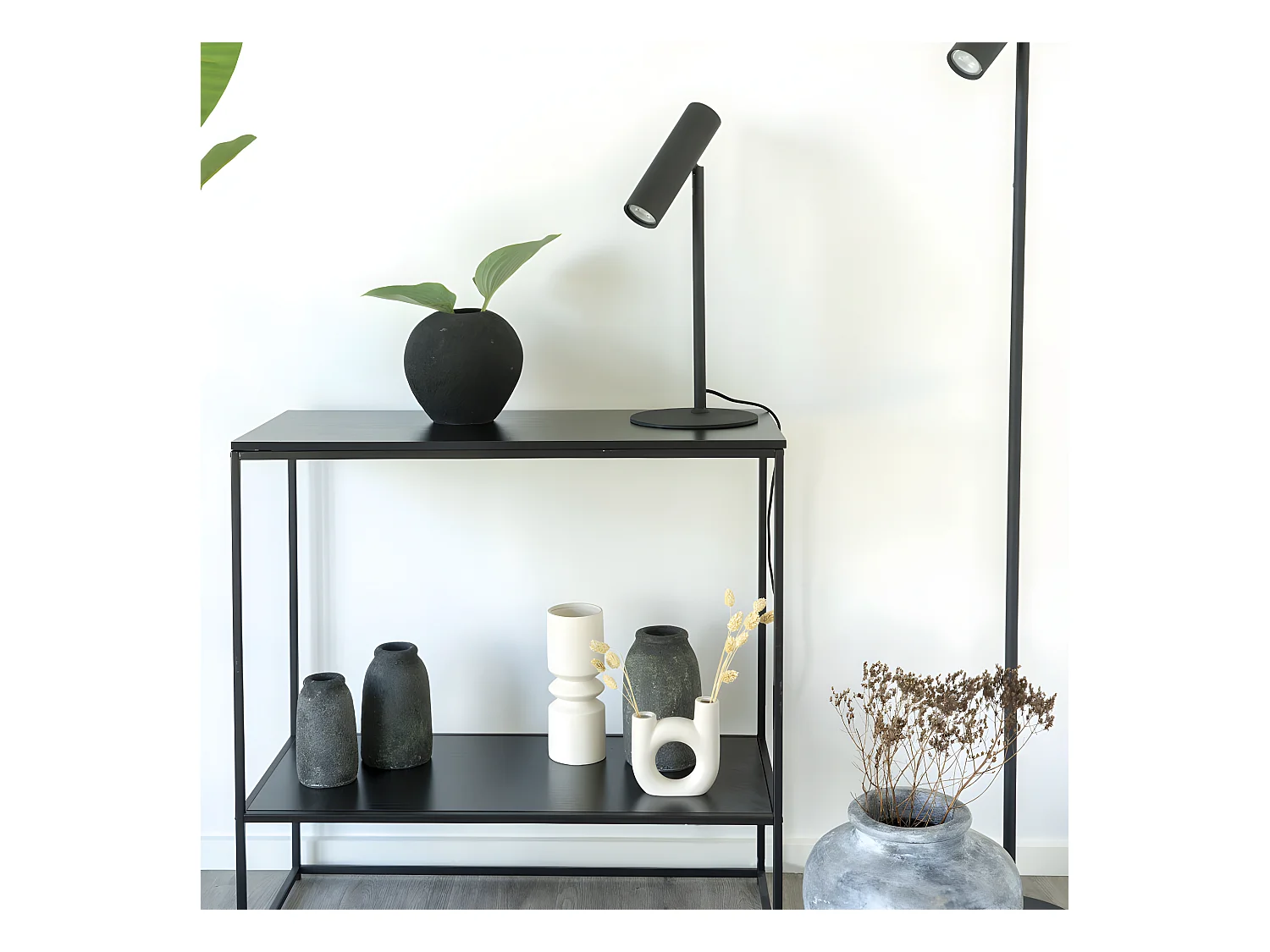 Velas - Lot de 3 vases en terre cuite à effet vieilli : Couleur - Gris foncé