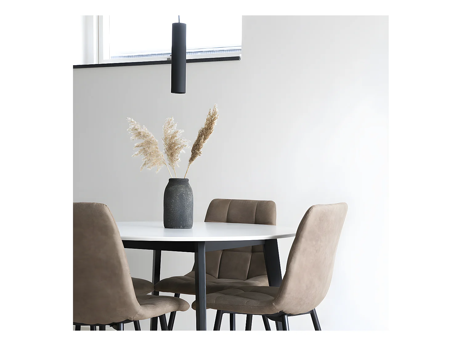 Velas - Lot de 3 vases en terre cuite à effet vieilli : Couleur - Gris foncé