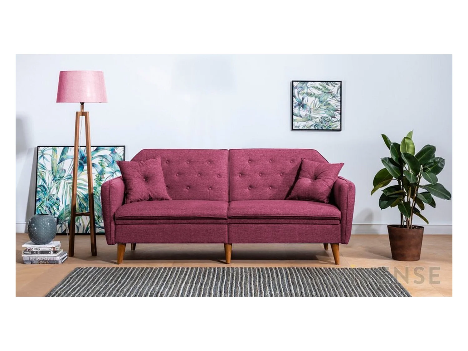 Canapé convertible TERRA BORDEAUX