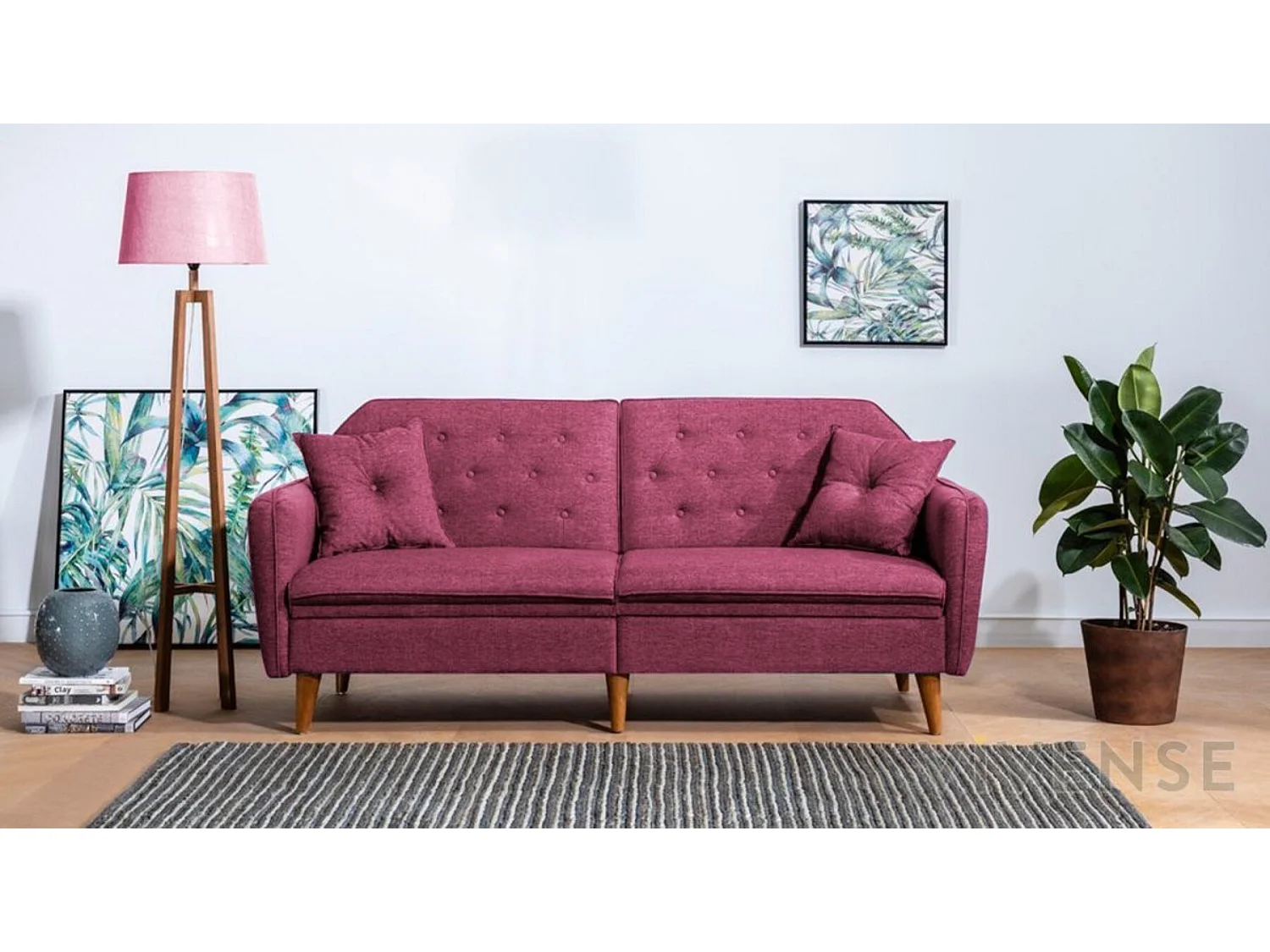 Canapé convertible TERRA BORDEAUX