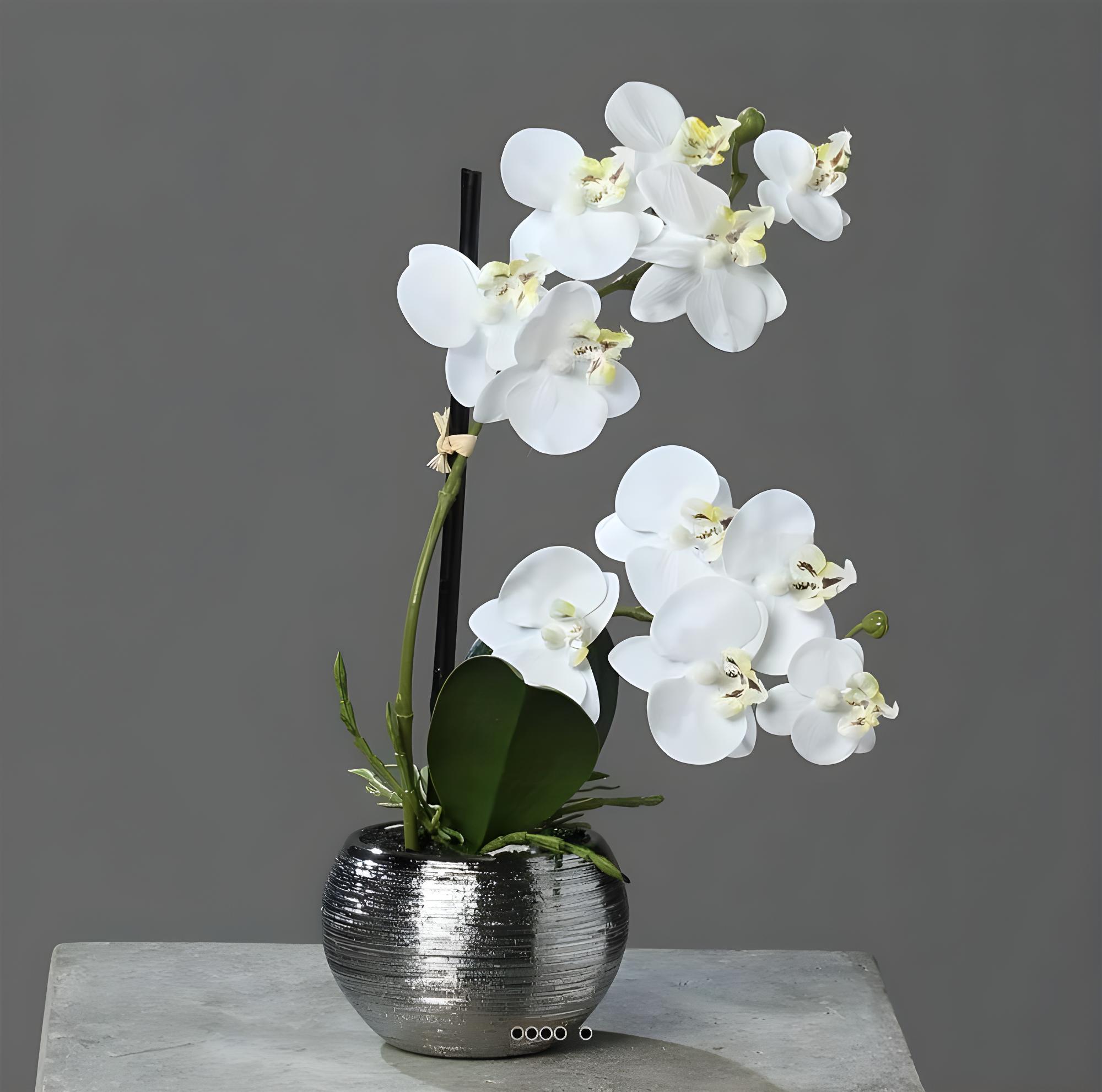 Orchidée Phalaenopsis artificielle en pot qualité décorateur