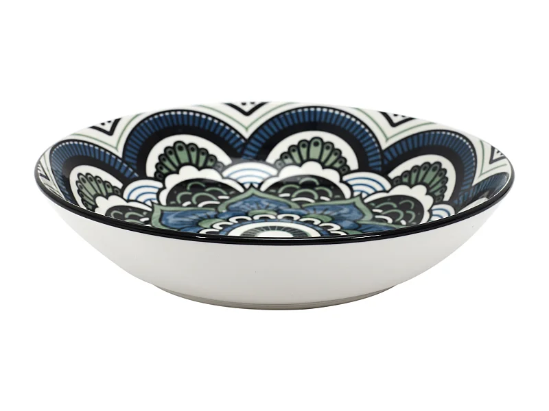 Assiette Mandala Creuse Bleu D20cm Bleu