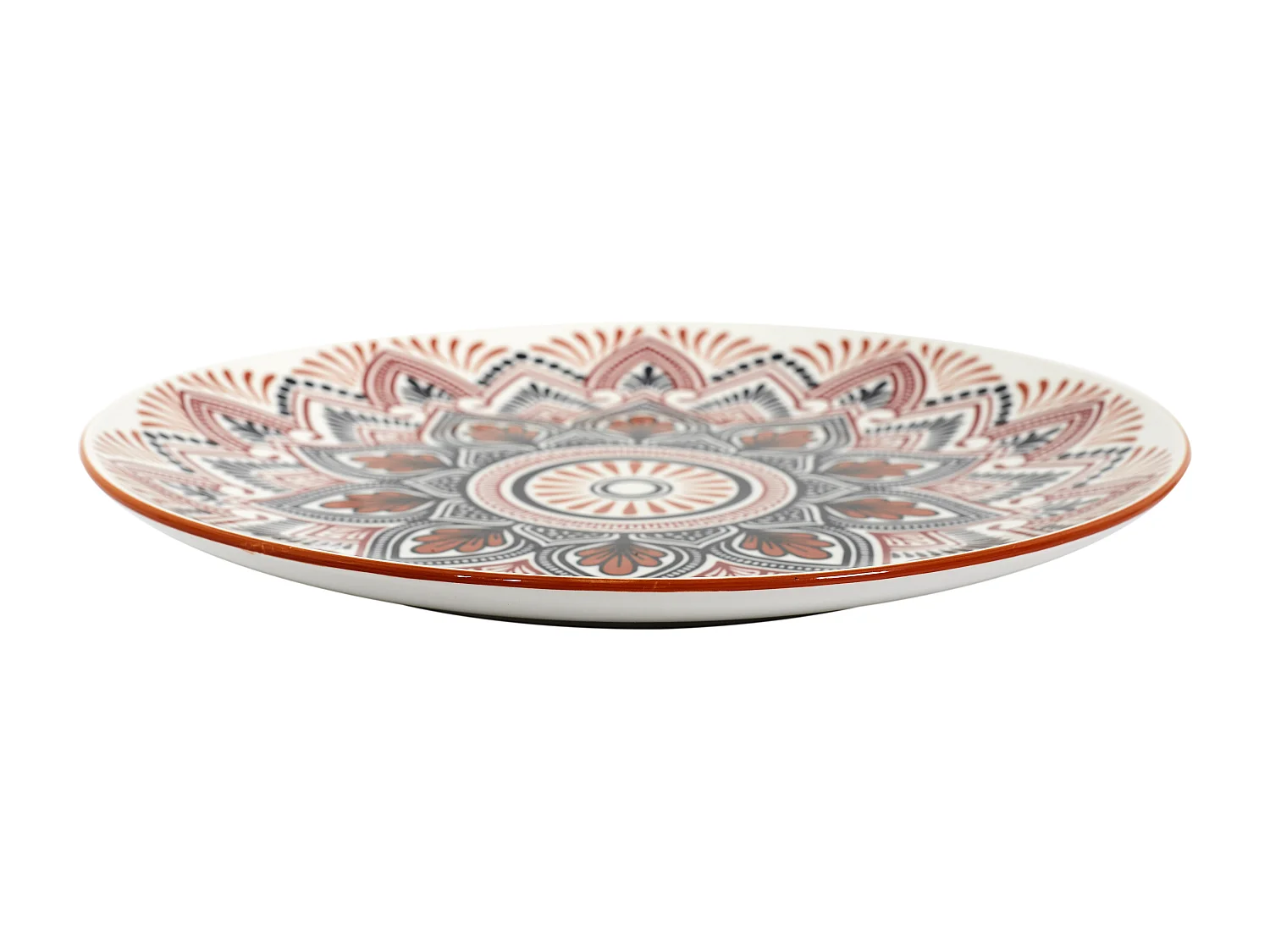 Assiette Mandala Orange D26cm Orange