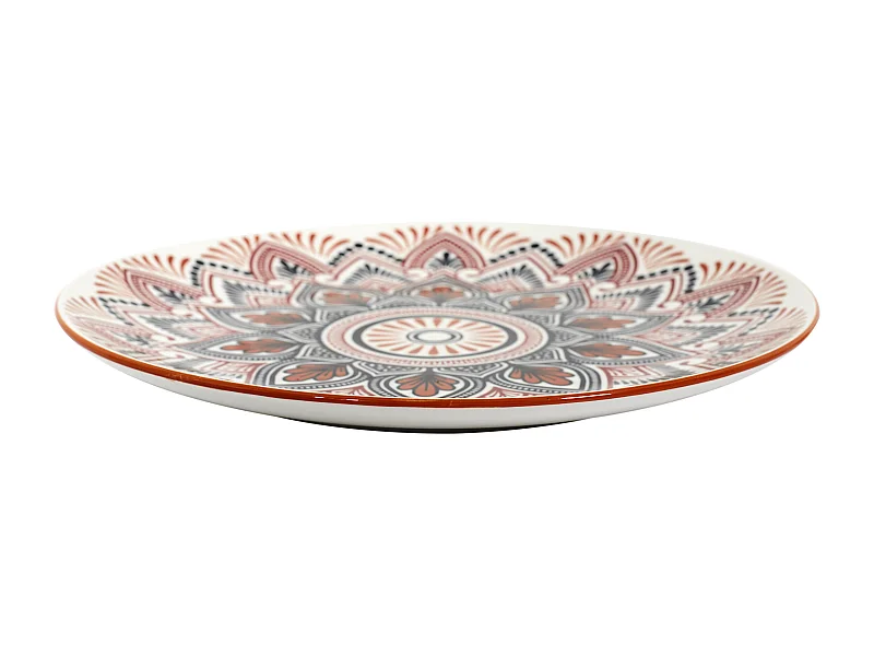 Assiette Mandala Orange D26cm Orange