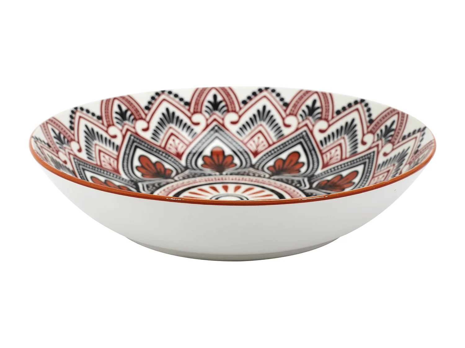 Assiette Creuse Mandala Orange D20cm Orange