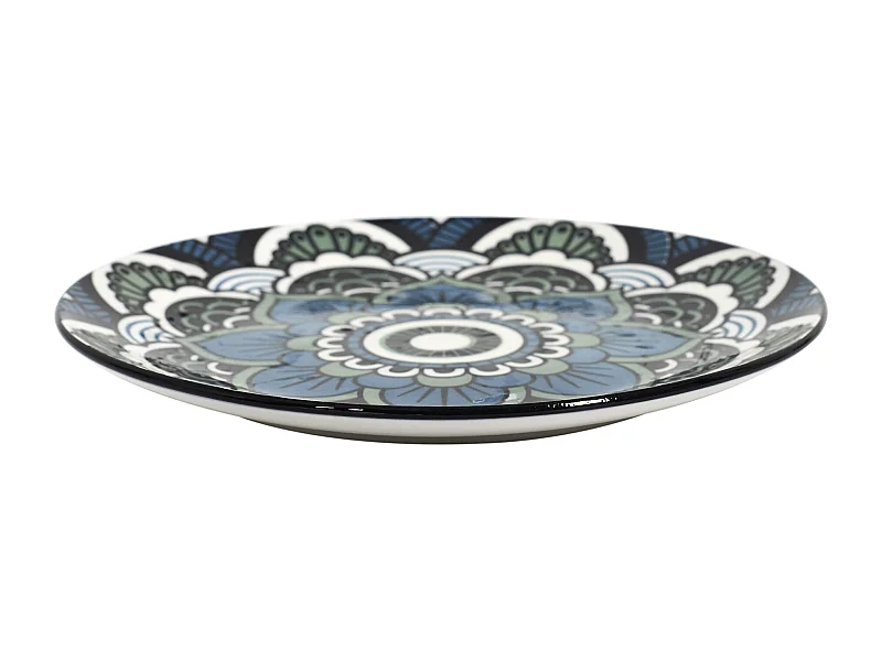Assiette Mandala Bleu D19cm Bleu