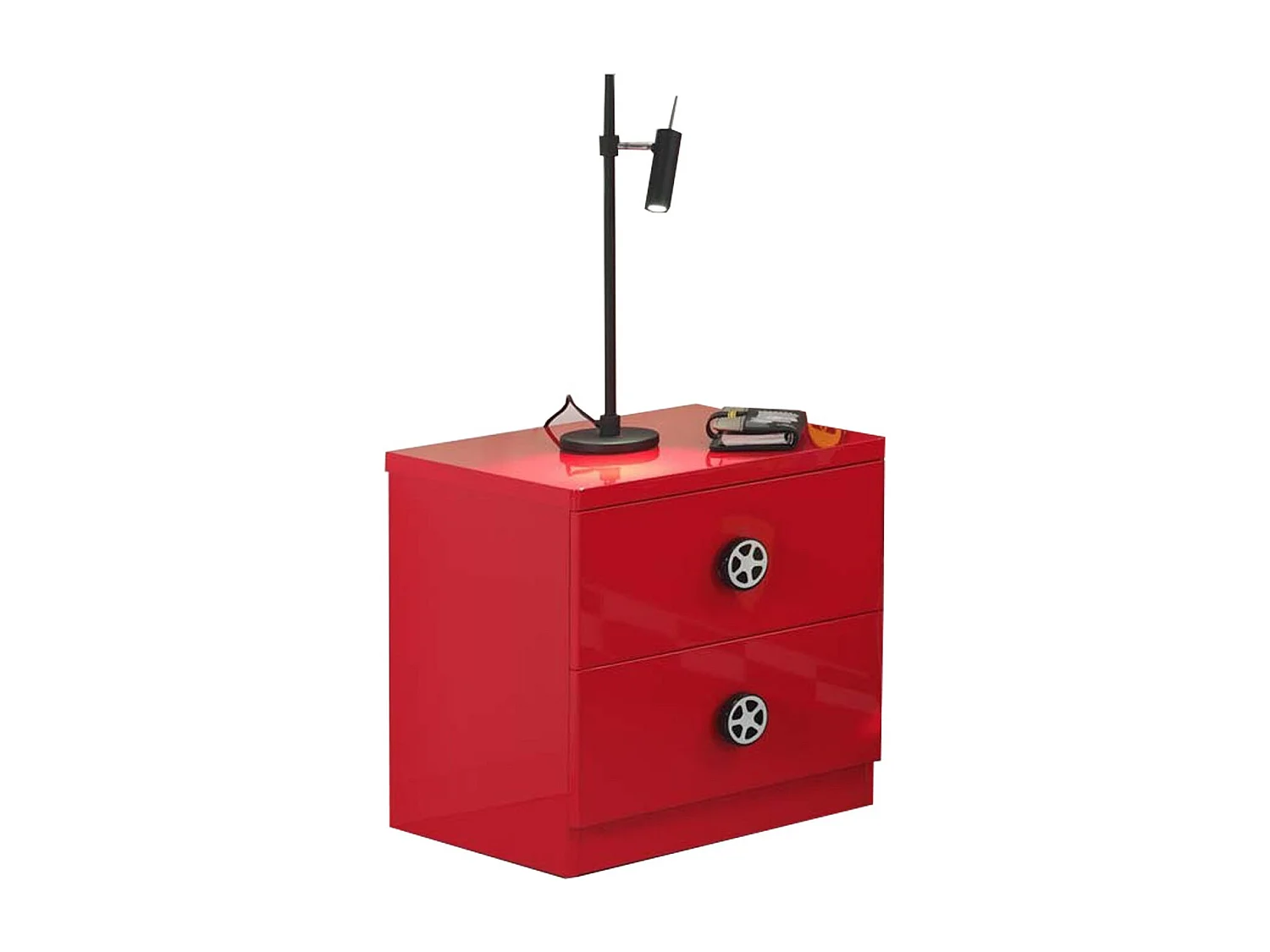 Table de Chevet Enfant Voiture "Monza" 50cm Rouge