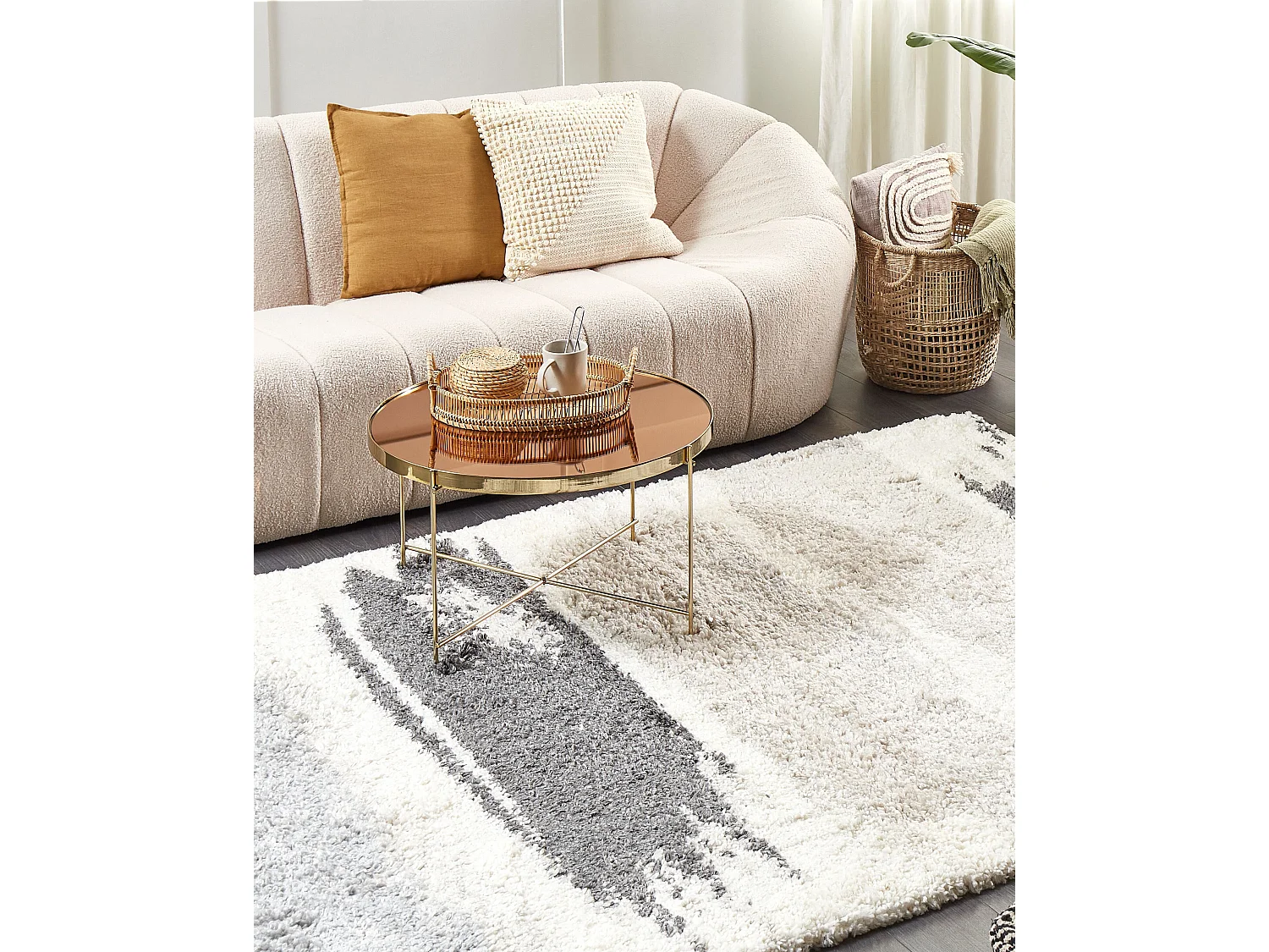 Tapis à poils longs MARTUNI Gris 200 x 300 cm