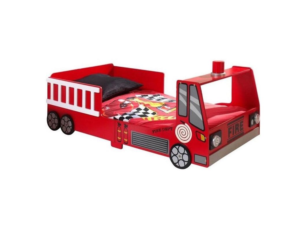 Cama bombero Todd 70x140 cm madera roja