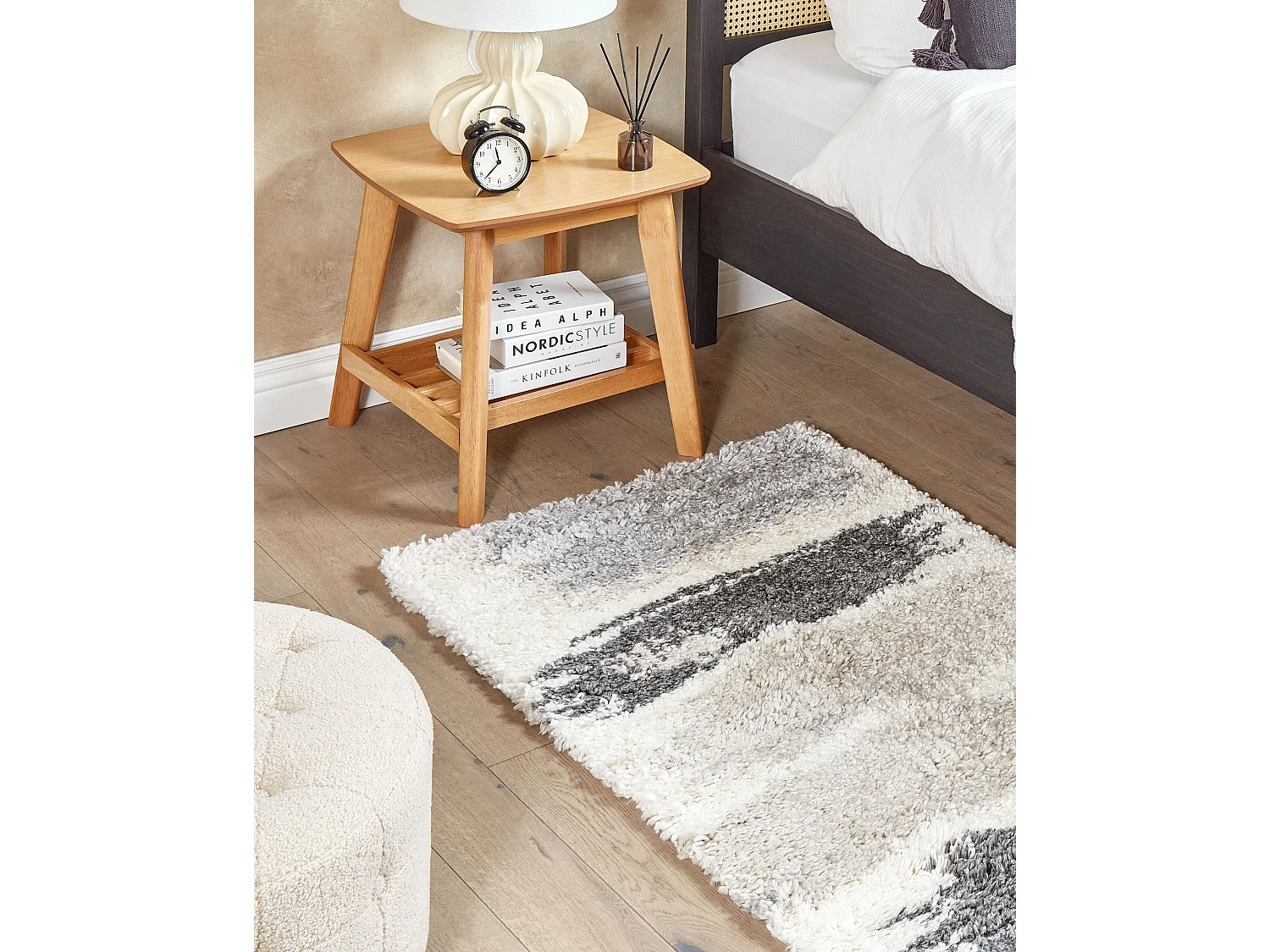 Tapete branco e cinzento 80 x 150 cm MARTUNI