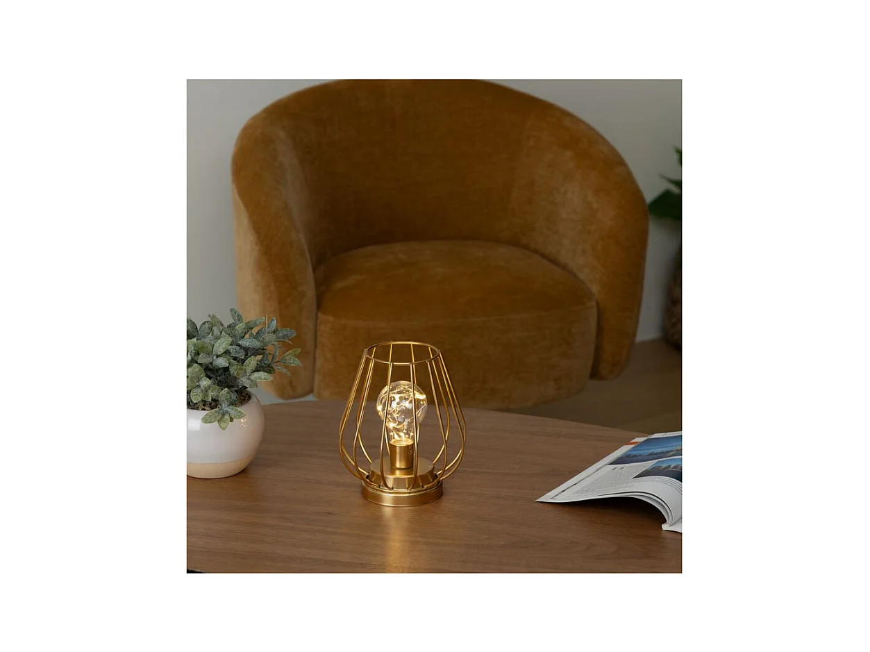 Lampe à Poser en Métal MicroLed "Luz" 17cm Or