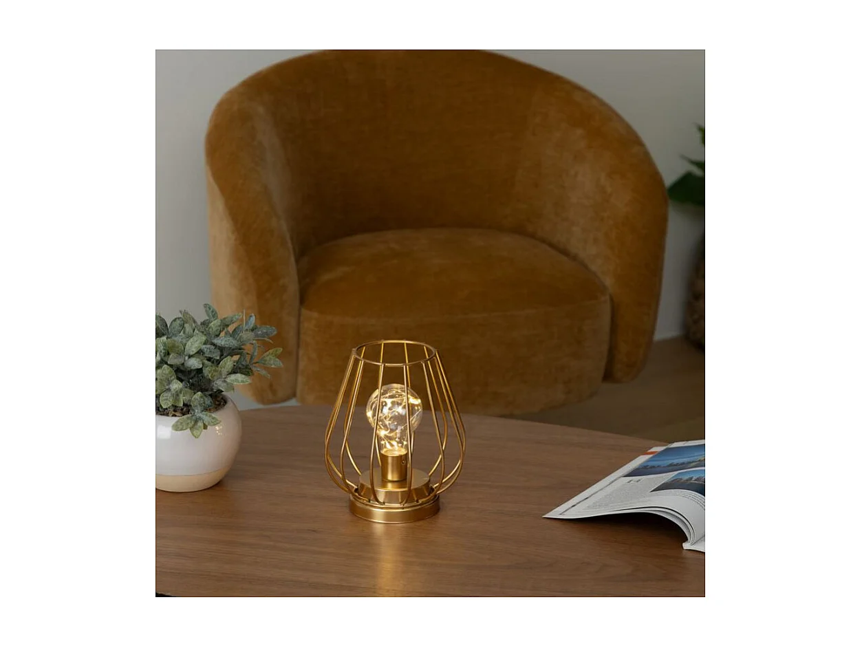 Lampe à Poser en Métal MicroLed "Luz" 17cm Or