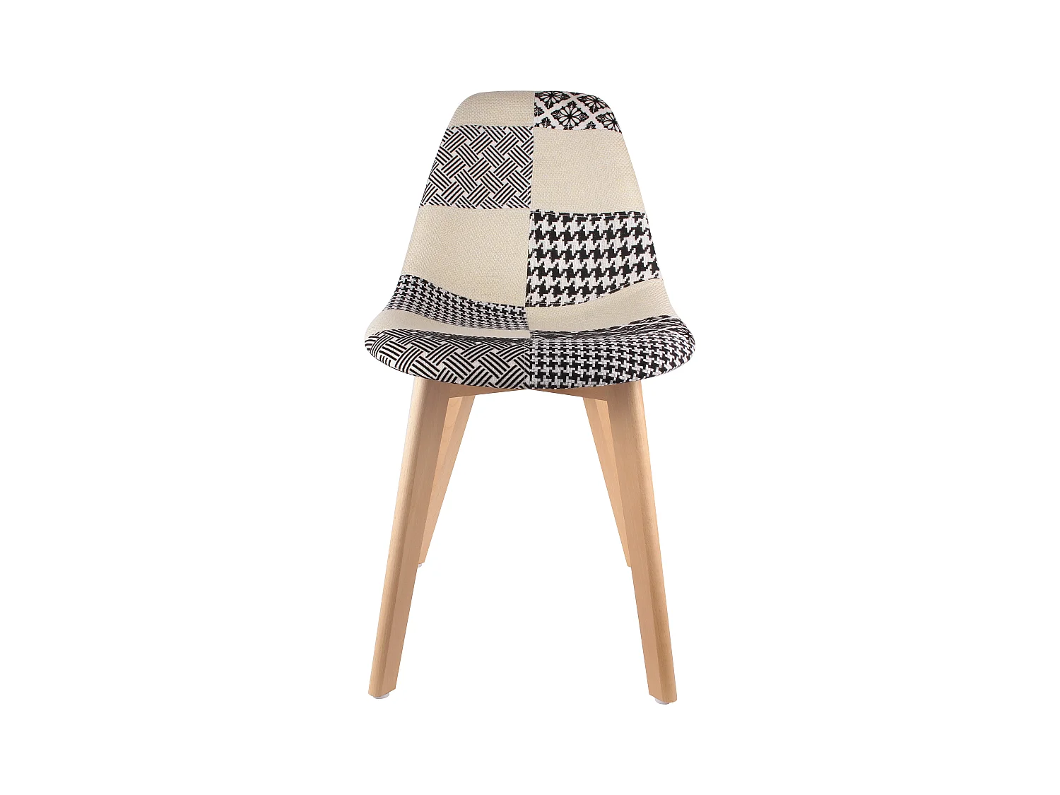 Lot de 2 Chaises Scandinave "Patchwork" 87cm Naturel