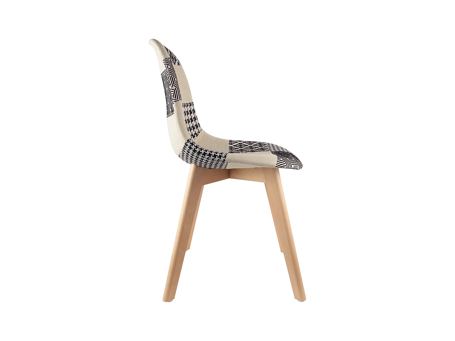 Lot de 2 Chaises Scandinave "Patchwork" 87cm Naturel