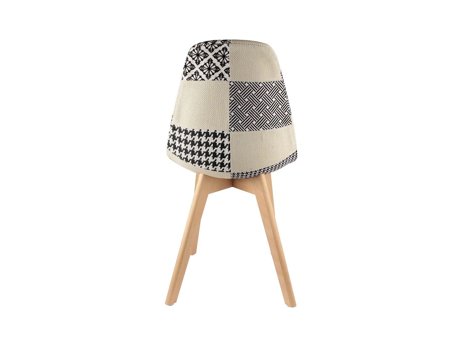 Lot de 2 Chaises Scandinave "Patchwork" 87cm Naturel