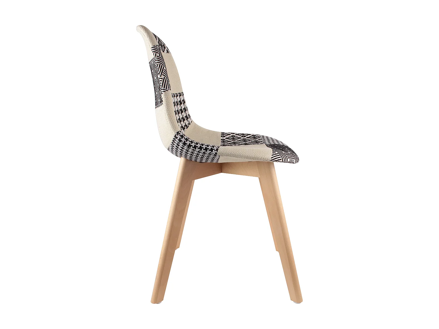 Lot de 2 Chaises Scandinave "Patchwork" 87cm Naturel