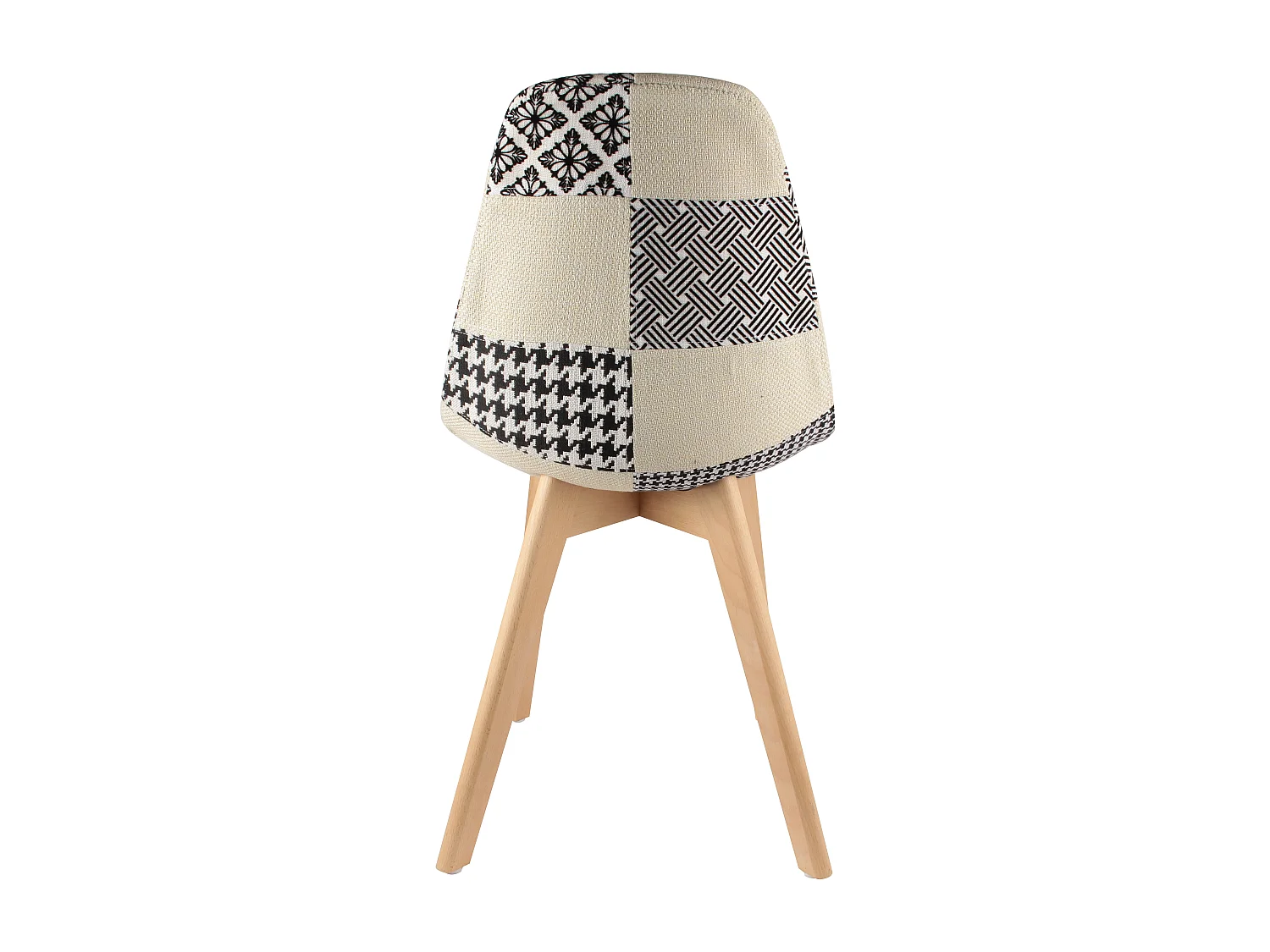 Lot de 2 Chaises Scandinave "Patchwork" 87cm Naturel