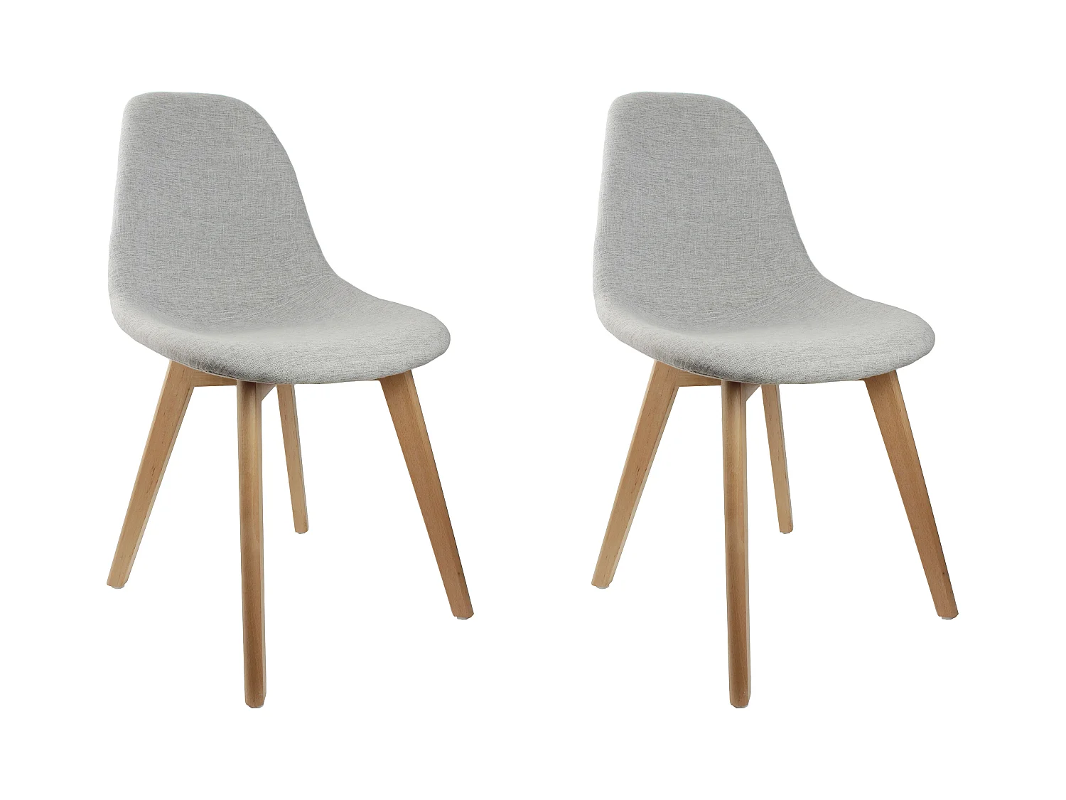 Lot de 2 Chaises Scandinave "Osaka" 87cm Gris