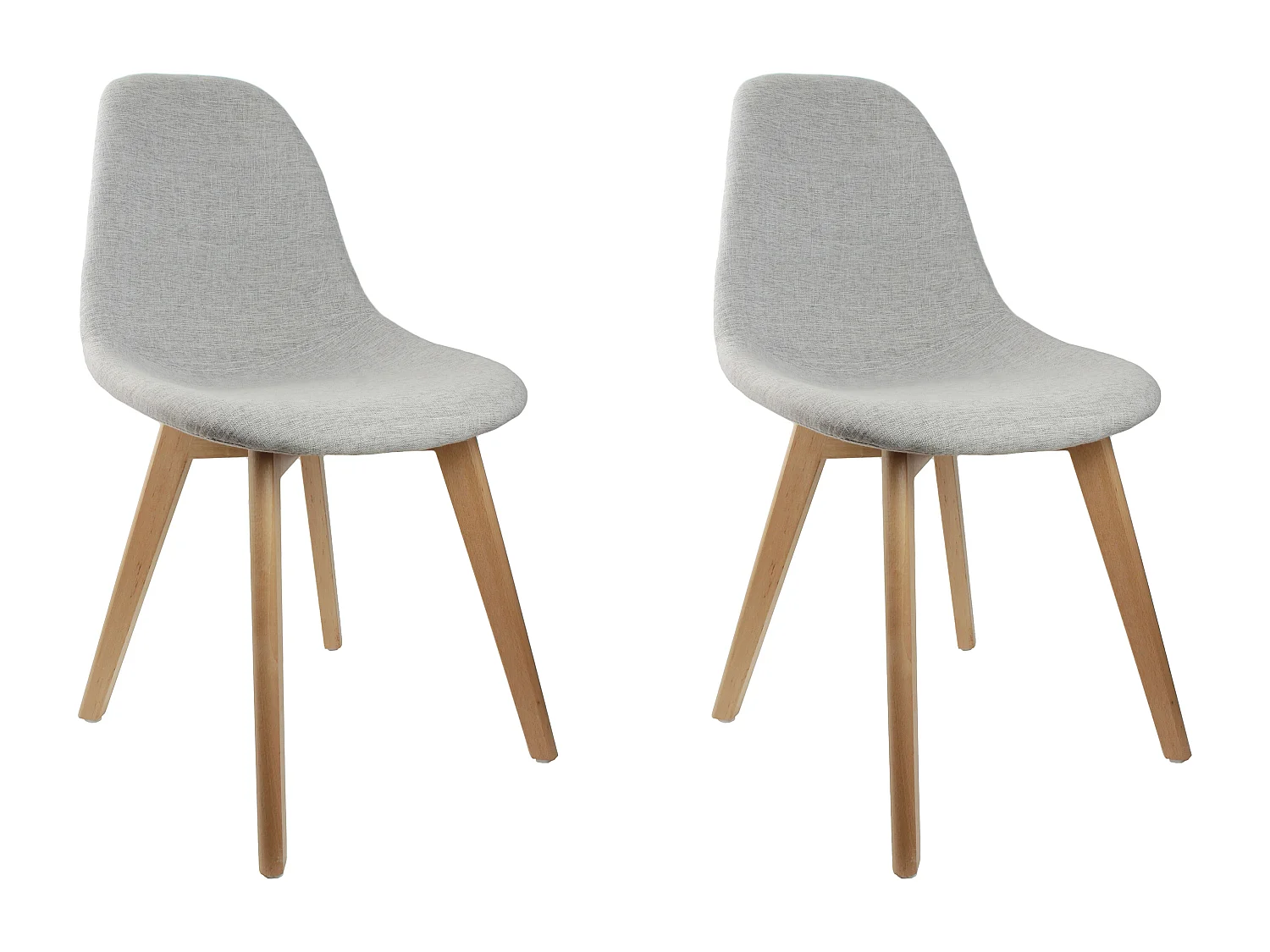 Lot de 2 Chaises Scandinave "Osaka" 87cm Gris