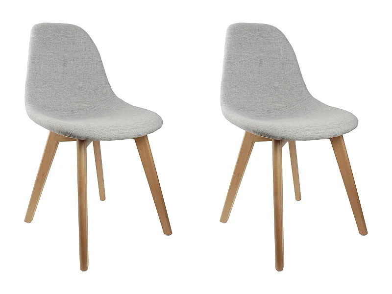 Lot de 2 Chaises Scandinave "Osaka" 87cm Gris