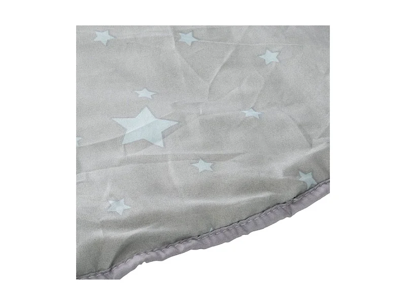 Tapis Déco Enfant "Étoiles" 120cm Gris