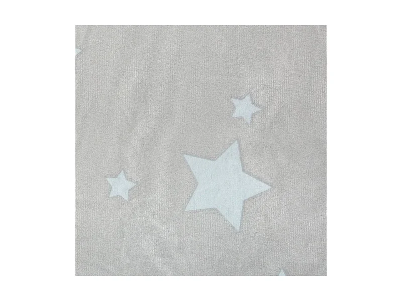 Tapis Déco Enfant "Étoiles" 120cm Gris