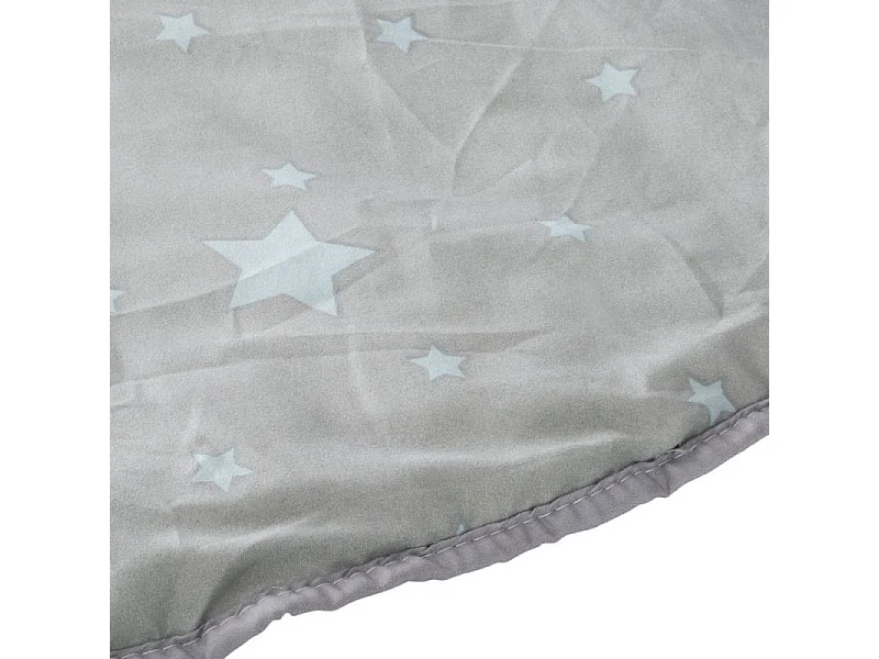 Tapis Déco Enfant "Étoiles" 120cm Gris