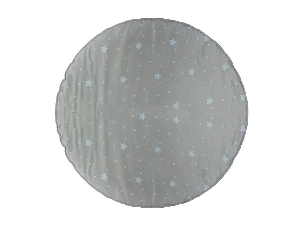 Tapis Déco Enfant "Étoiles" 120cm Gris