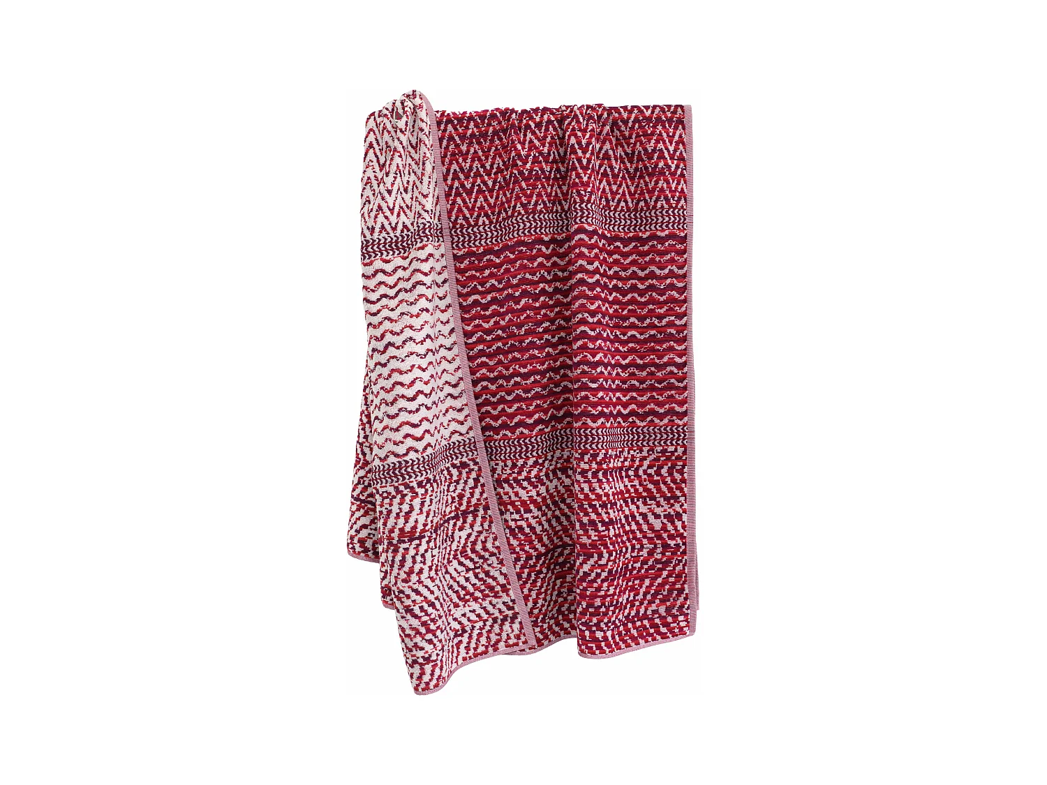 Drap de plage coton et éponge 100x180 cm MALUA 380 g/m² rouge